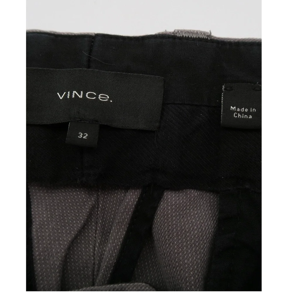 Vince Griffith Slim Fit Chino Pants Mens 32 Grey Cotton Stretch Trousers